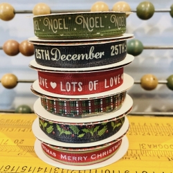 Dovecraft Christmas Ribbon Set, Traditional (6 ROLLS)