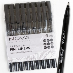 Nova 9 Black Fineliners (NVMXM026)