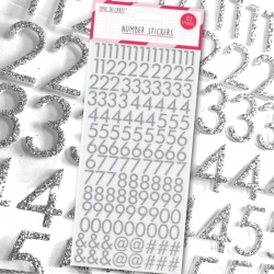 Love to Craft Number Stickers - Silver (LCSTK003)