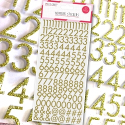 Love to Craft Number Stickers - Gold (LCSTK002)