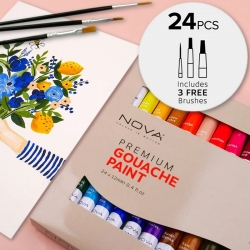 Nova 24 Gouache Paints (NVMXM012)
