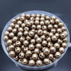 4mm Round Pearl Beads - Bronze (200 pack)