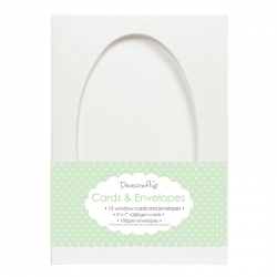 Dovecraft 10 Oval Window 5"x7" Cards & Envelopes (DCCE010)