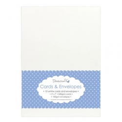 Dovecraft 10 White 5"x7" Cards & Envelopes (DCCE026)