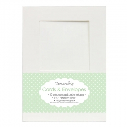 Dovecraft 10 Square Window 5"x7" Cards & Envelopes (DCCE009)
