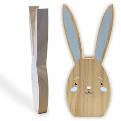 Easter Bunny Wooden Ornament - Pale blue (EAS7440)