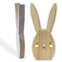Easter Bunny Wooden Ornament - Pale yellow (EAS7440)