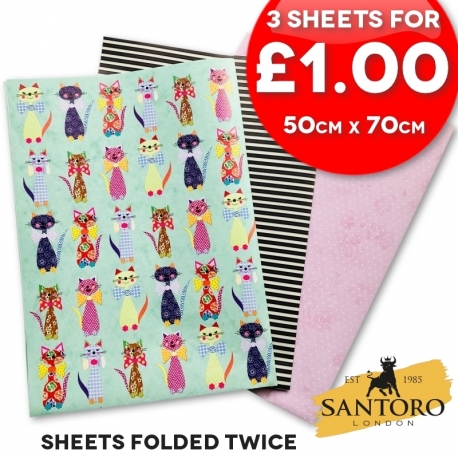 Santoro Gift Wrap 3-pack Offer