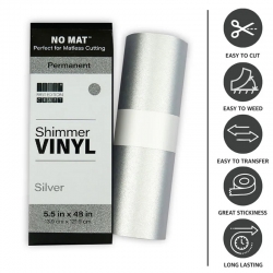 First Edition No Mat Vinyl Shimmer Matt Silver 5.5inch (FESMV041)