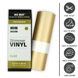 First Edition No Mat Vinyl Shimmer Matt Gold 5.5inch (FESMV040)