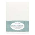 Dovecraft 10 Polka Embossed White 5"x7" Cards & Envelopes (DCCE021)