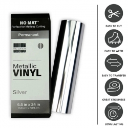 First Edition No Mat Vinyl Metallic Shiny Silver 5.5inch