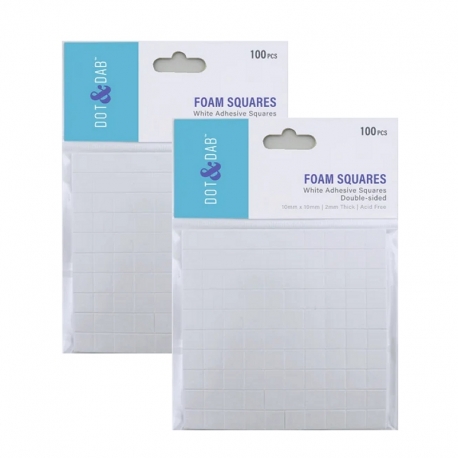 2 for 1 OFFER - Dot & Dab Foam Squares Large White (DCBS06 x 2)