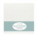 Dovecraft 10 Polka Embossed White 6"x6" Cards & Envelopes (DCCE022)