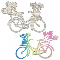 Printable Heaven small die - Bike with Balloons (1pc)