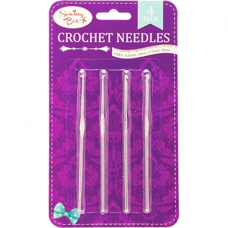 Sewing Box Crochet Needles 4pk (SEW1081)