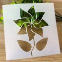 13 x 13cm Reusable Stencil - Windmill Flower (1pc)