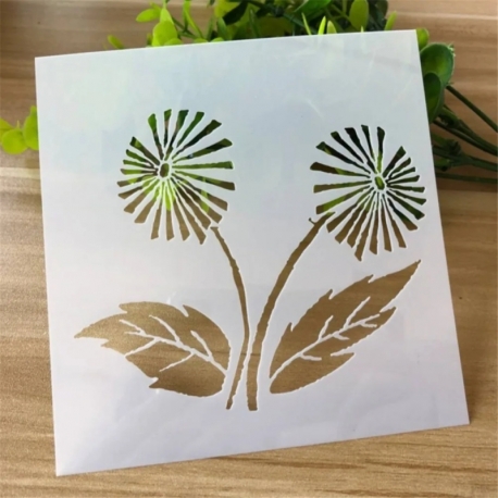 13 x 13cm Reusable Stencil - Wild Flowers (1pc)