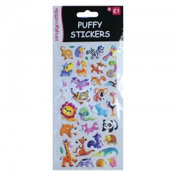 Simply Creative Puffy Stickers - African Animals (SC070)
