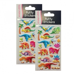 2 for 1 OFFER - Dovecraft Dinosaur Puffy Stickers x 2 (SC079 x