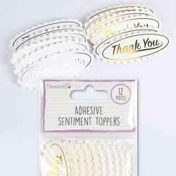 Dovecraft Essentials Die Cut Toppers - Thank You (DCBS183)