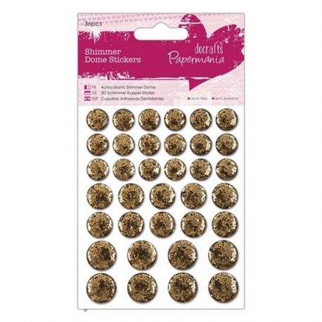 Shimmer Dome Stickers (36pcs) - Gold (PMA 805916)