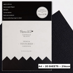 A4 Textured Premium Cardstock - Capsule Black (PMA 1641502)