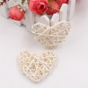 Rattan Hearts, Natural/White, 2pcs (PMA 174465)