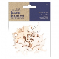 Wood Shapes - Bare Basics Unicorns 12pcs (PMA 174561)