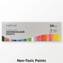 Nova Premium Watercolor Paints - Set of 24 (NVMXM022)