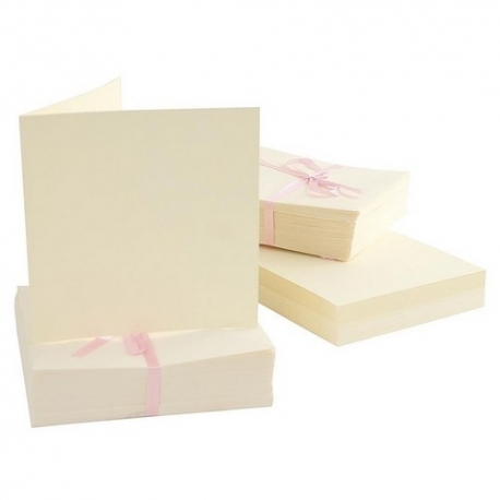 Square Cards/Envelopes (100pk) - Cream (ANT 1512001)