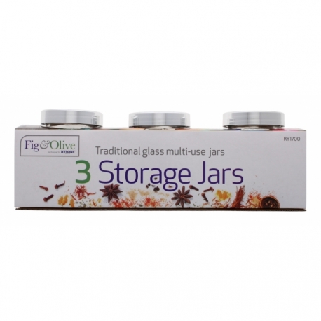 Glass Storage Jars 3 Pack (RY1700)