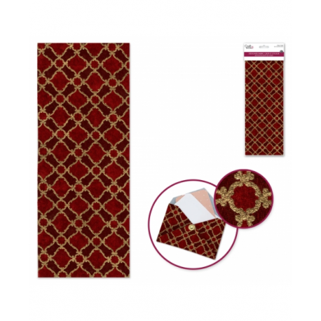 Designer Fabric Crop-It Sticker Moroccan Burgundy (CD230B)