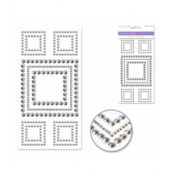 Bling Gem Shapes Squares Silver Studs (SS284C)