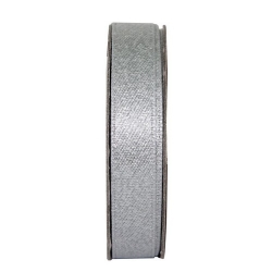 3m Ribbon - Glitter Satin - Soft Silver