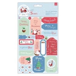 Die-cut Sentiments & Toppers (32pcs) - At Home with Santa (PMA 157980)