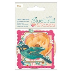 Die-cut Toppers (10pcs) - Bluebirds & Roses (PMA 157291)