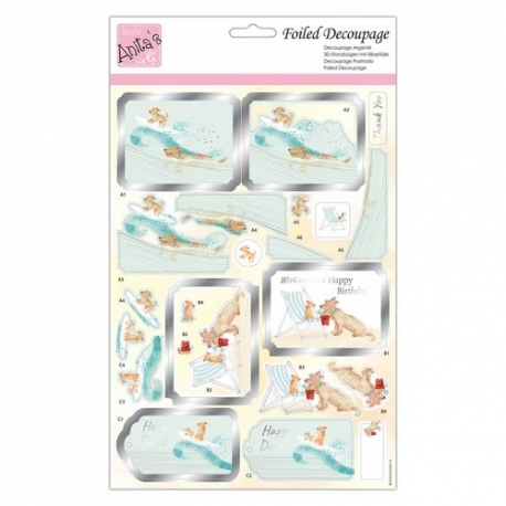 Foiled Decoupage - Dogs At The Seaside (ANT 169956)