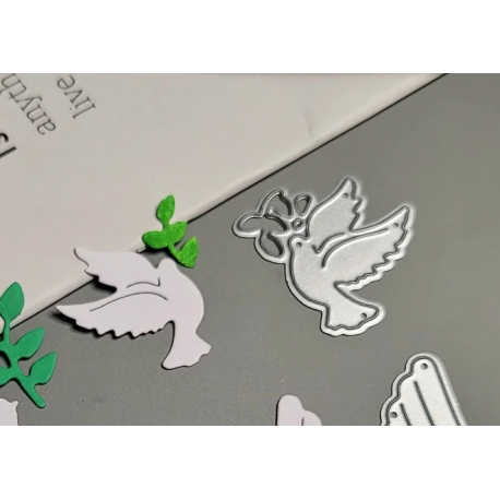 Printable Heaven Mini Cutting Die - Dove and Leaf (2pcs)