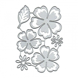 Printable Heaven Large Cutting Die - Flowers and Leaf (6pcs) (F060)