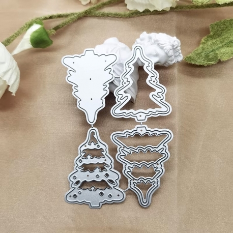 Printable Heaven Large Cutting Die - Christmas Trees 4pcs (L057)