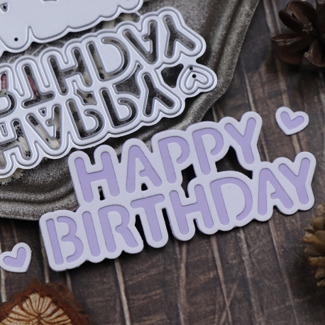 Printable Heaven Small Cutting Die - Happy Birthday Layered