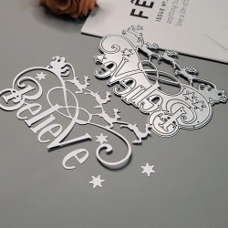 Printable Heaven Large Cutting Die - Believe (1pc) (W148)