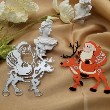 Printable Heaven Large Cutting Die - Santa and Reindeer (1pc) (P058)