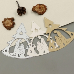 Printable Heaven Small Cutting Die - Nativity Christmas Tree (1pc) (P092)