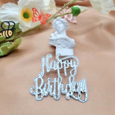 Printable Heaven Small Cutting Die - Happy Birthday Greeting (1pc) (ZG186)