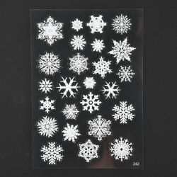 2 for 1 Offer - White Snowflake Adhesive Stickers (DIY-F064-15)