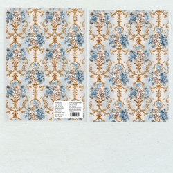 Blue Festive Florals Papers (5 Sheets) (PW-WG0EF52-01)