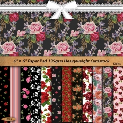 Bold Floral Paper Pad (12 Sheets) (PW-WG95206-01)