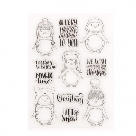 Cute Christmas Penguin Stamp Set (11pcs) (SCRA-PW0004-454)